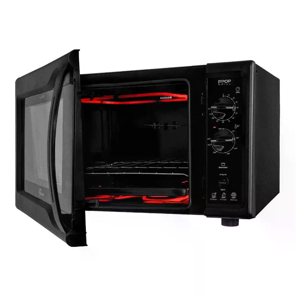Forno Elétrico de Bancada Fischer Pop Grill 44 litros Preto 220V