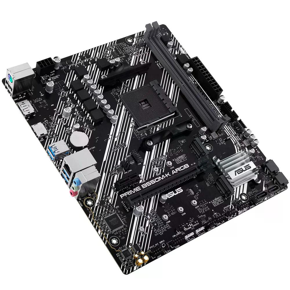 Placa Mãe Asus Prime B550M–K ARG AM4 2xDDR4 Chipset AMD B550 mATX