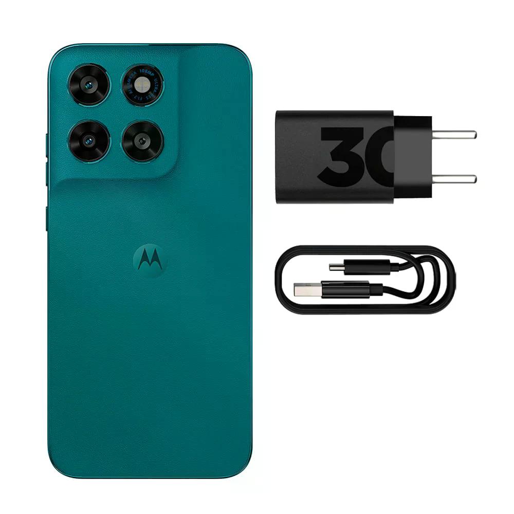 Smartphone Moto G77 5G 256GB 8GB + 16GB RAM Boost Verde Escuro Tela 6,8 pol. Câmera Dupla 108MP