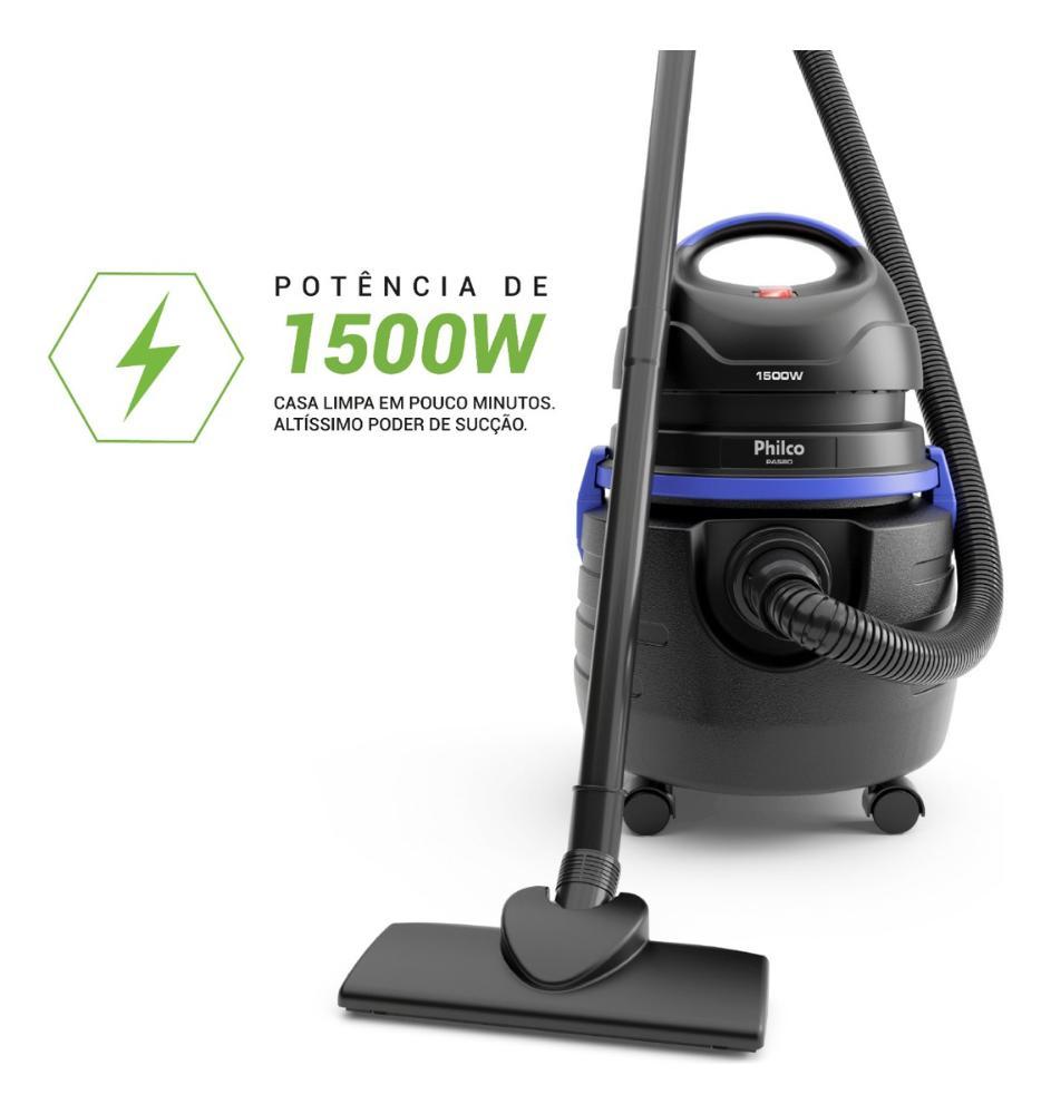 ASPIRADOR AGUA/PO 1500W 20L PAS80 127V