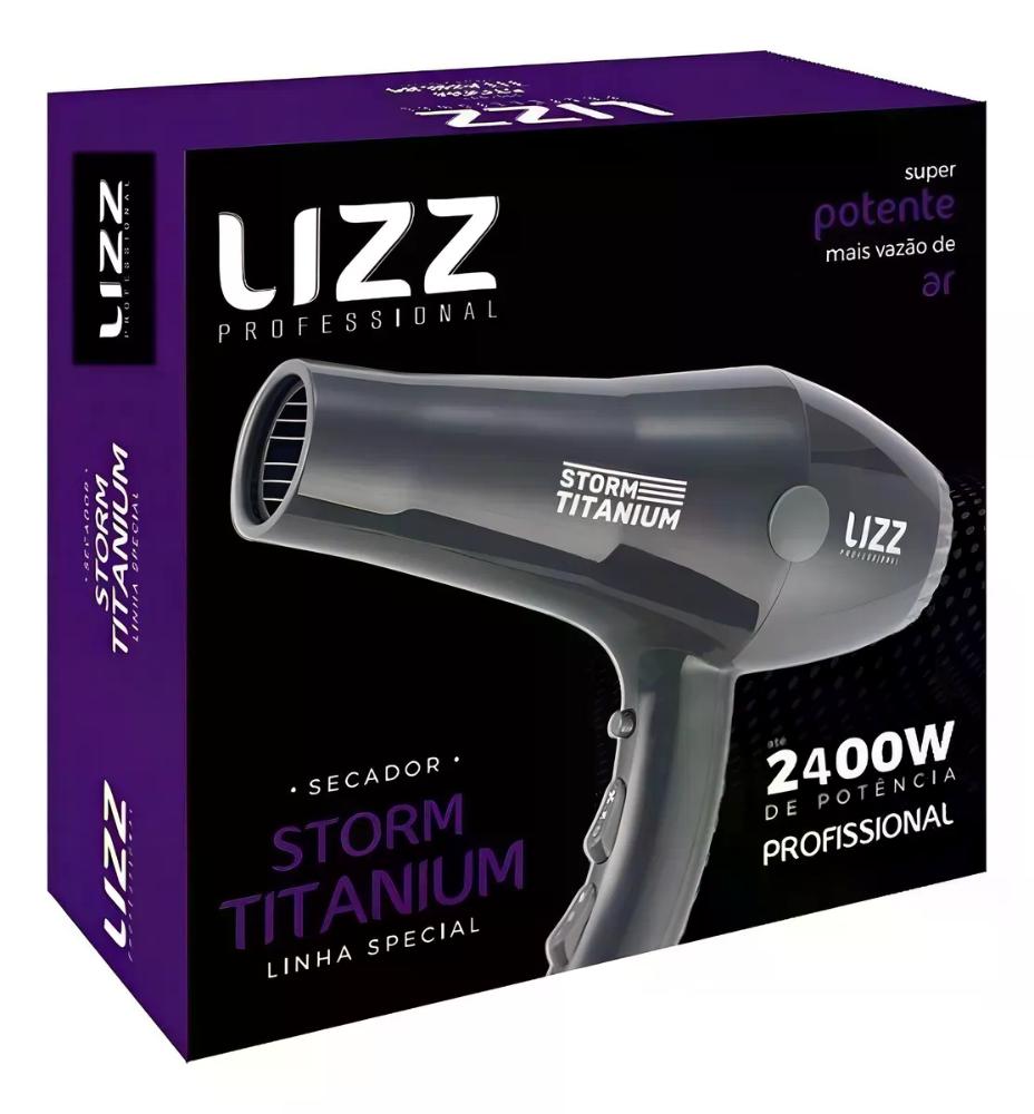 Secador Storm Titanium Profissional Lizz 2400w 220v Preto 220v