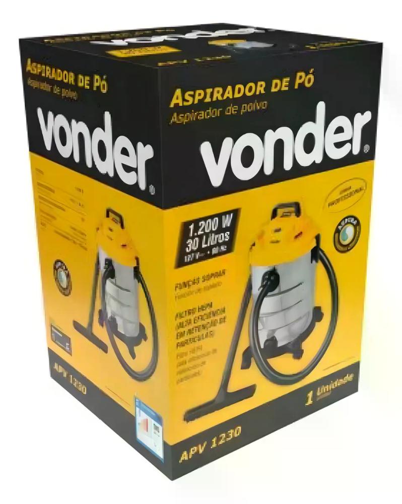Aspirador De Pó E Líquidos 1200w 30 Litros Apv 1230 Vonder 127V