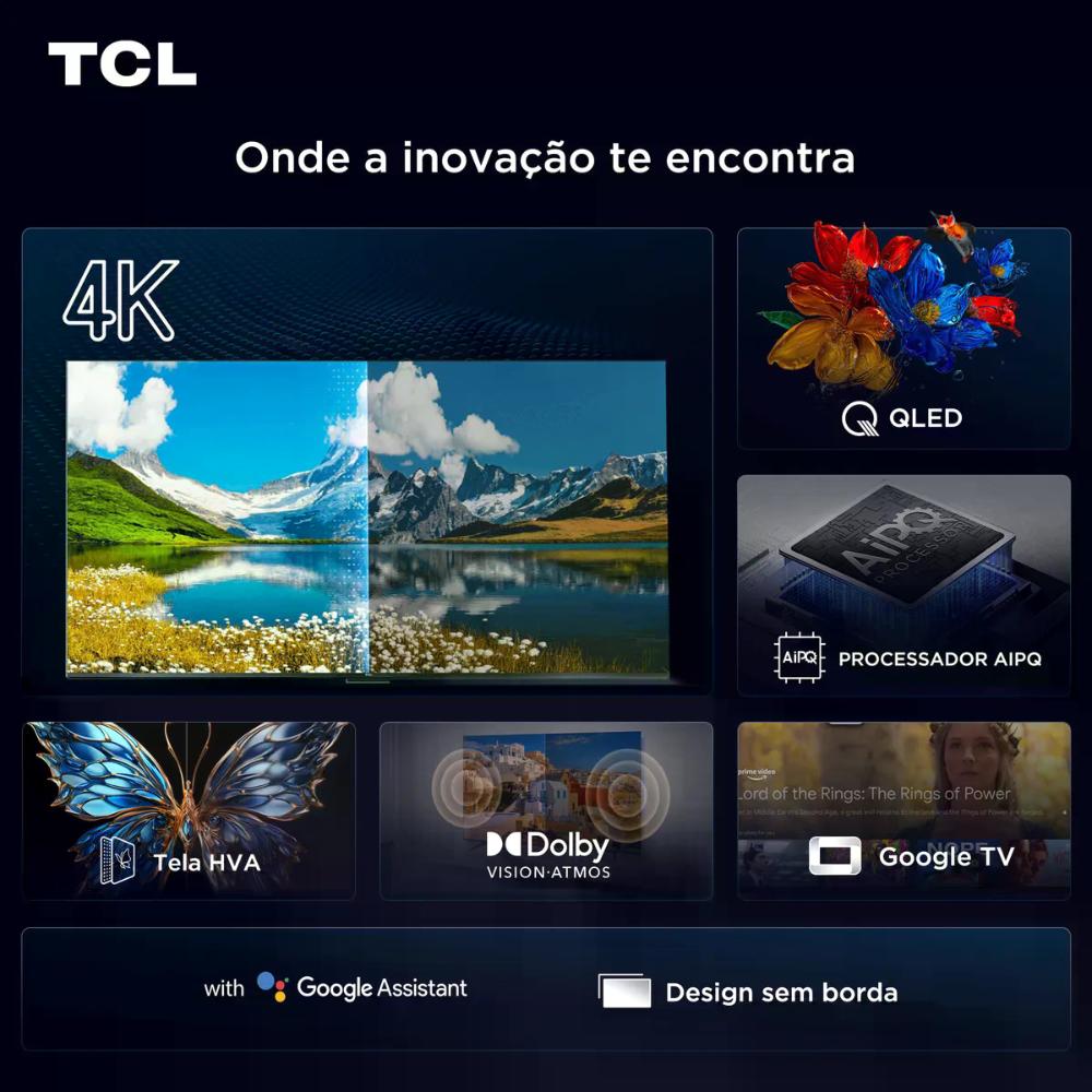 Smart Tv Tcl 65 Polegadas Qled 4k P7k Wifi Bluetooth