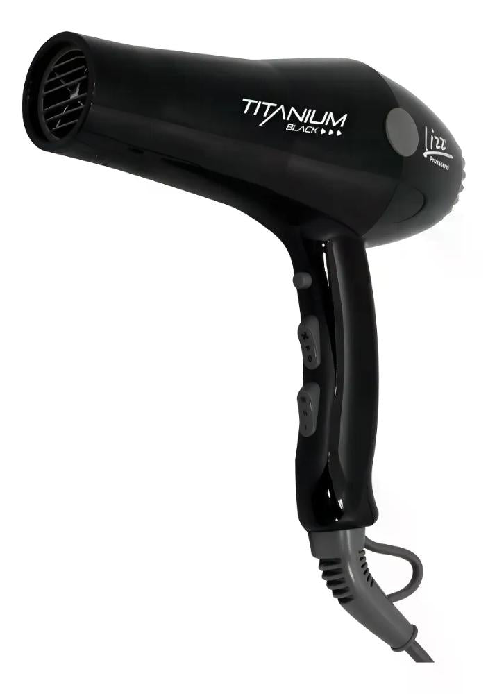 Secador De Cabelo Lizz Storm Titanium Profissional 2150w Preto E Cinza 127V