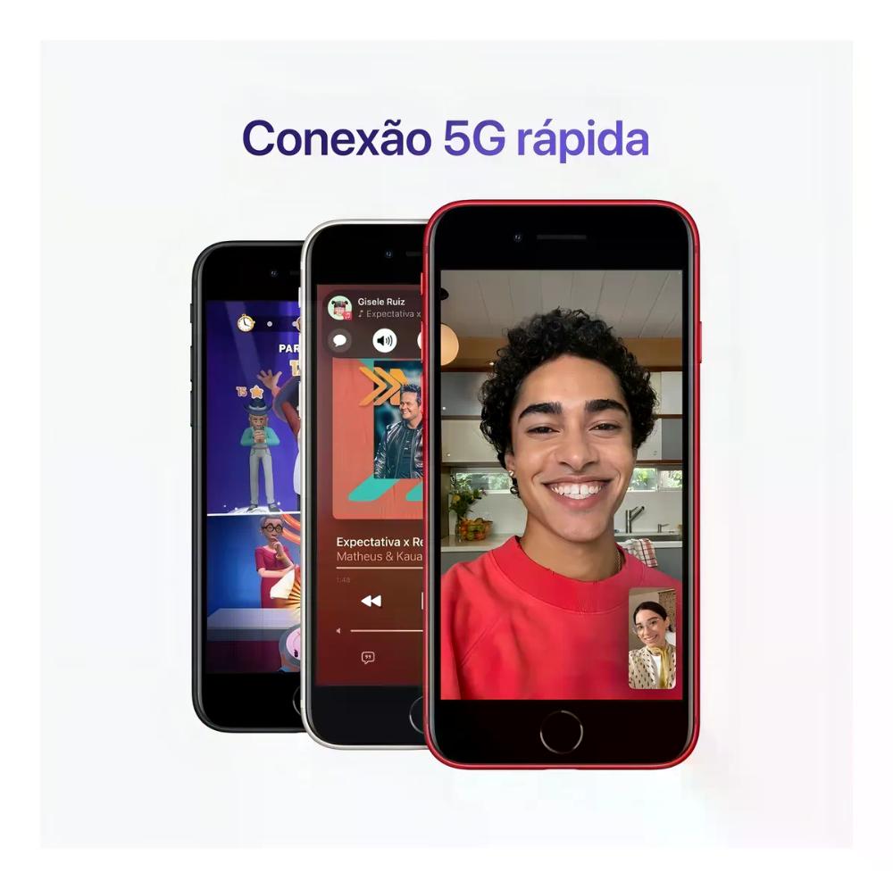 Apple iPhone SE (3ª geração) 128GB - Meia-noite