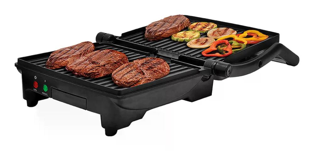 Super Grill Duo Philco Abertura 180° Inox Cor Prata - 127v