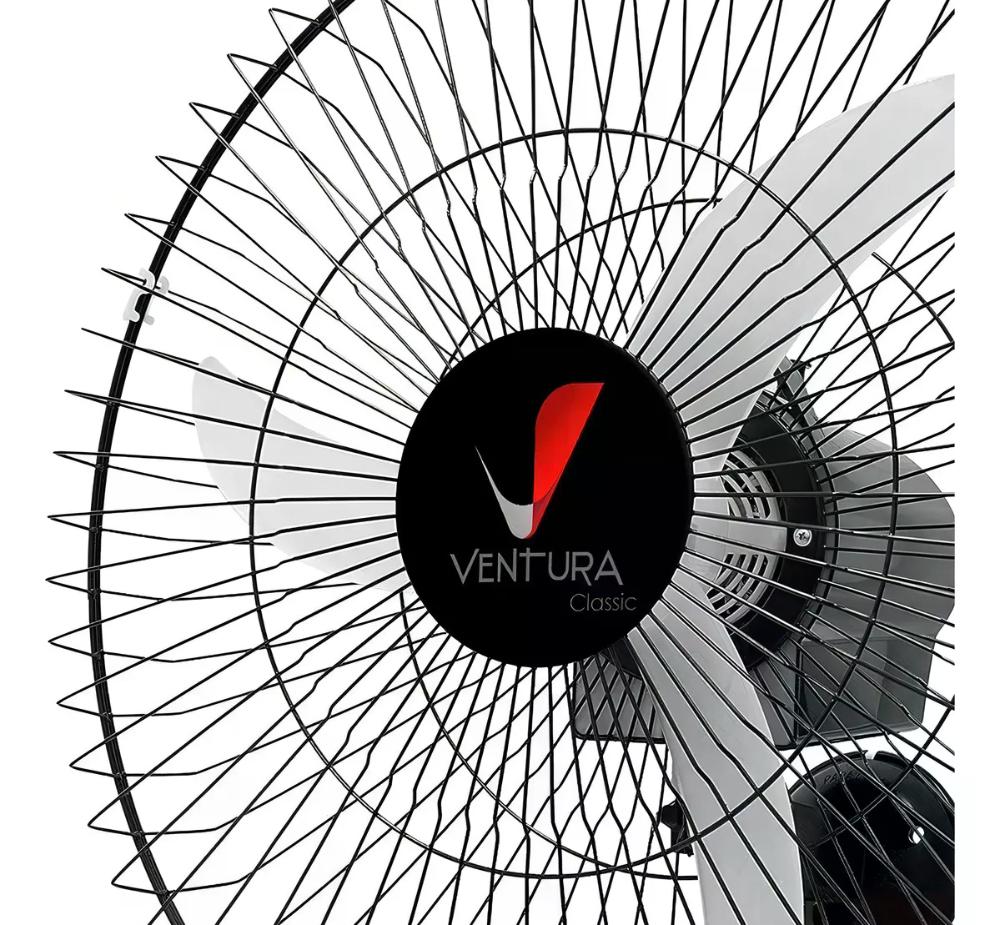 Ventilador De Parede 60cm Ventura Preto Bivolt Aço