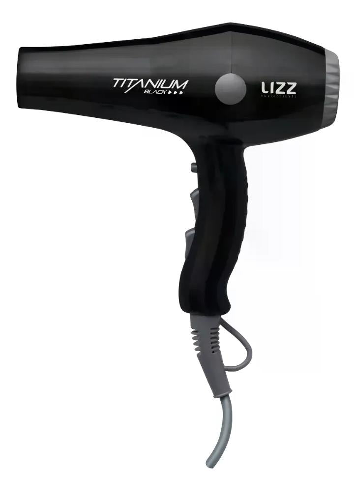 Secador De Cabelo Lizz Storm Titanium Profissional 2150w Preto E Cinza 127V