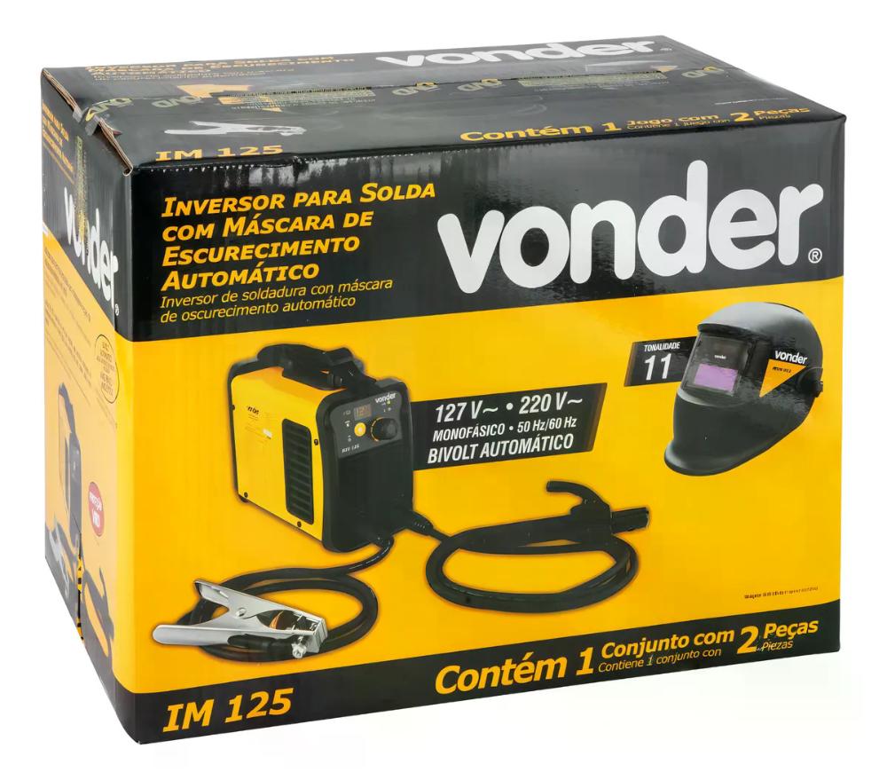 Inversor Solda Eletrodo e TIG IM125 Com Máscara - Bivolt Vonder