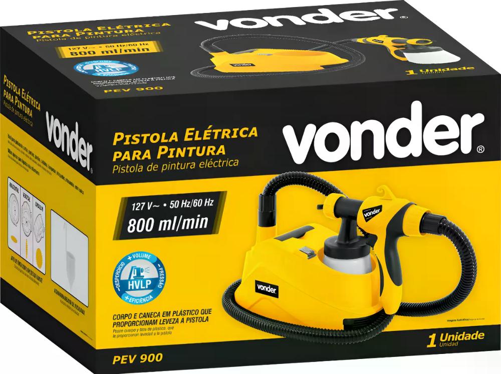 Pistola elétrica para pintura PEV 900 VONDER 127V