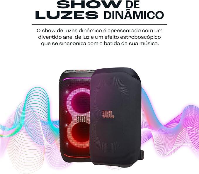 Caixa De Som Bluetooth Partybox Stage 320 Jbl Blpbstage320br Preta Preto 127/220v