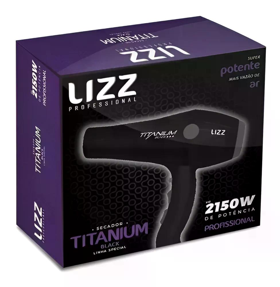 Secador De Cabelo Lizz Storm Titanium Profissional 2150w Preto E Cinza 127V