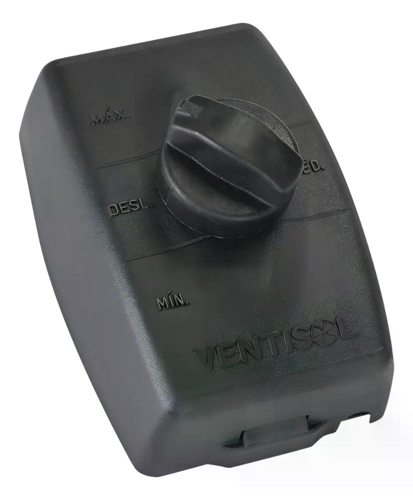 Ventilador de Parede Oscilante Ventisol 3 Pás Premium, Preto, 60cm, Bivolt