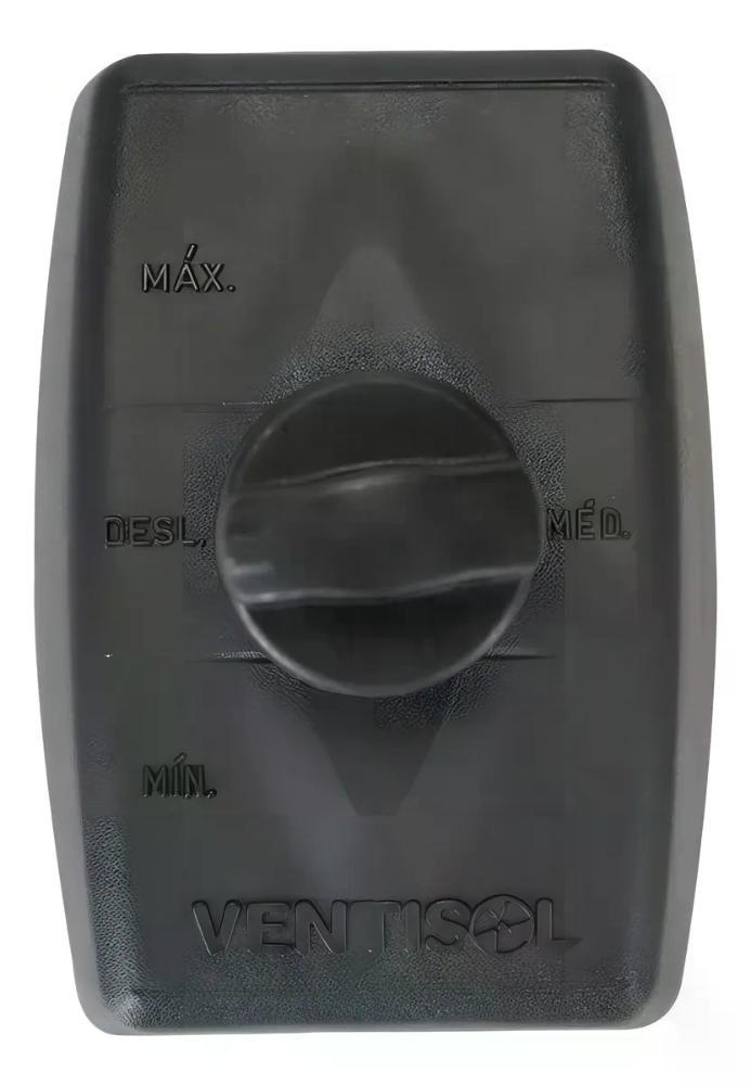 Ventilador de Parede Oscilante Ventisol 3 Pás Premium, Preto, 60cm, Bivolt
