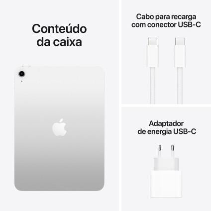 Apple iPad 11ª geração, chip A16, Wi-Fi, 128GB - Prata