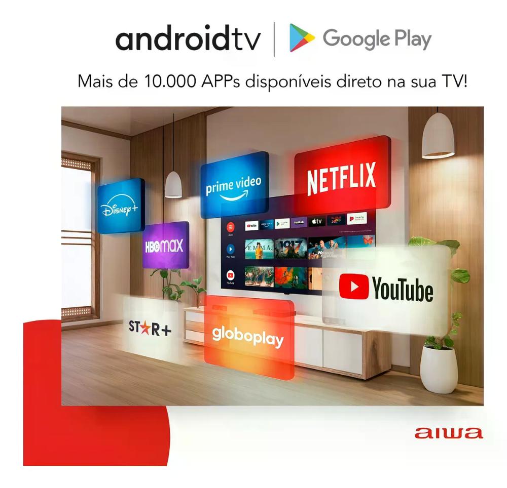 Smart Tv 55" AWS-TV-55-BL-01-A  Android Dolby 4K Aiwa