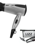 Secador De Cabelos Mini Prata Lizz Chaveado Prata Bivolt