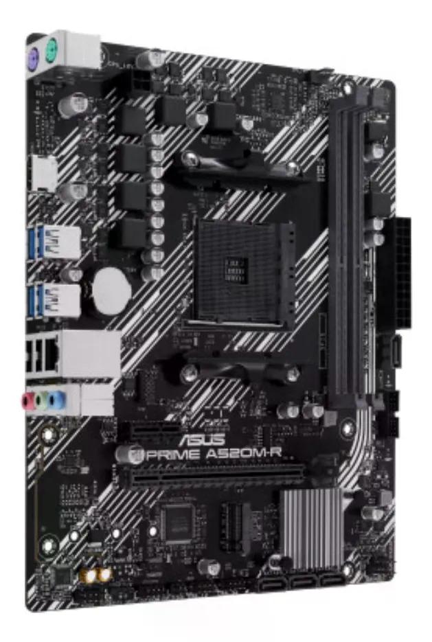 Placa Mãe Asus Prime A520m-r Am4 Ddr4 M.2 Chipset A520 Hdmi Preto