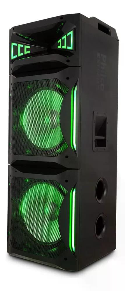 Caixa De Som Amplificada 2500w Philco Ex Bass Pcx30000 Preto