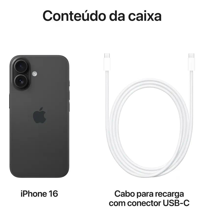 Apple iPhone 16 (128 GB) - Preto