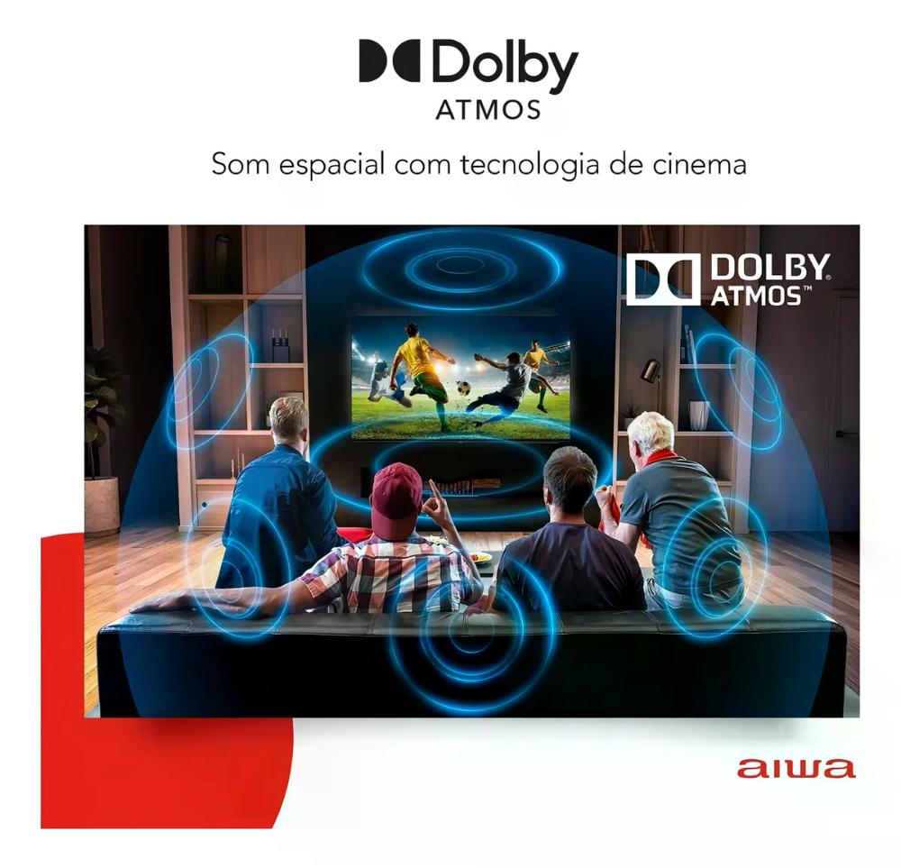 Smart Tv 55" AWS-TV-55-BL-01-A  Android Dolby 4K Aiwa