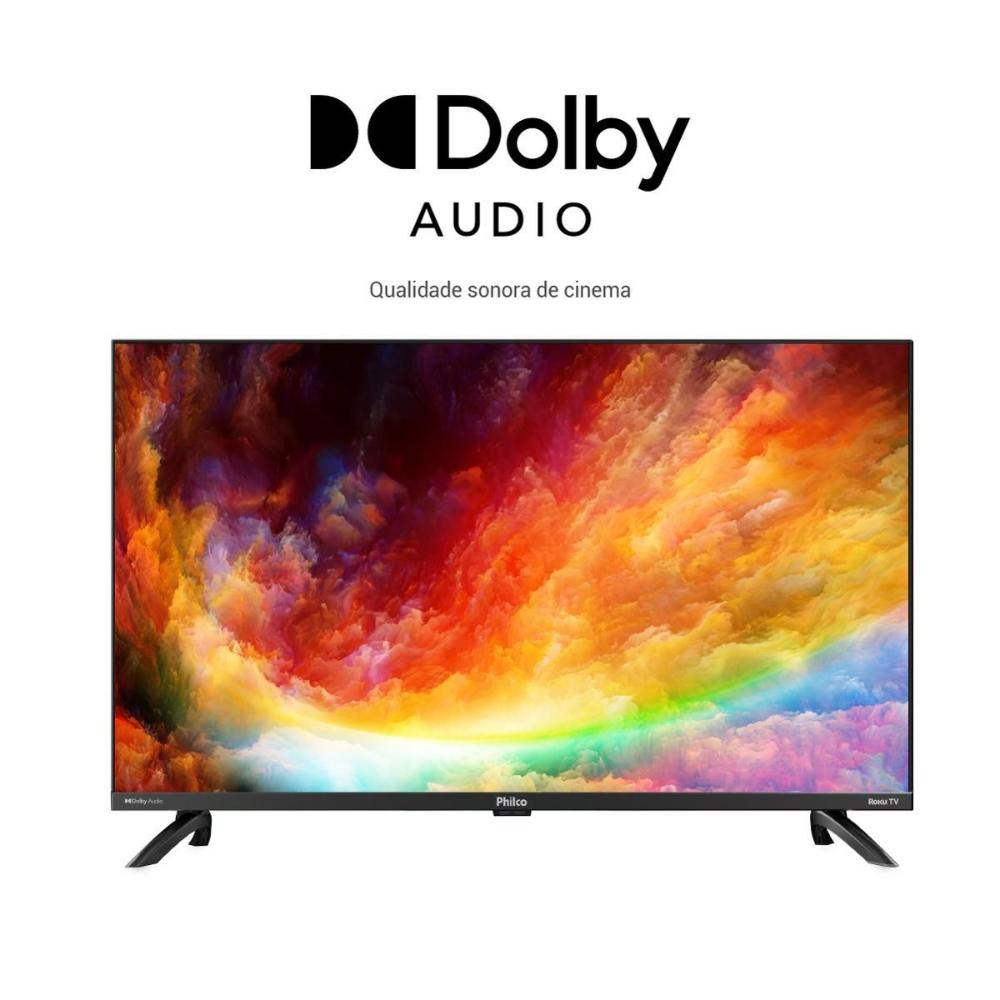 Smart TV 32" Philco Led PTV32G7PR2CGB Roku TV Dolby Audio