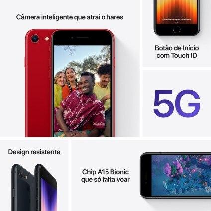 Apple iPhone SE 3ª geração 64 GB - Meia-noite