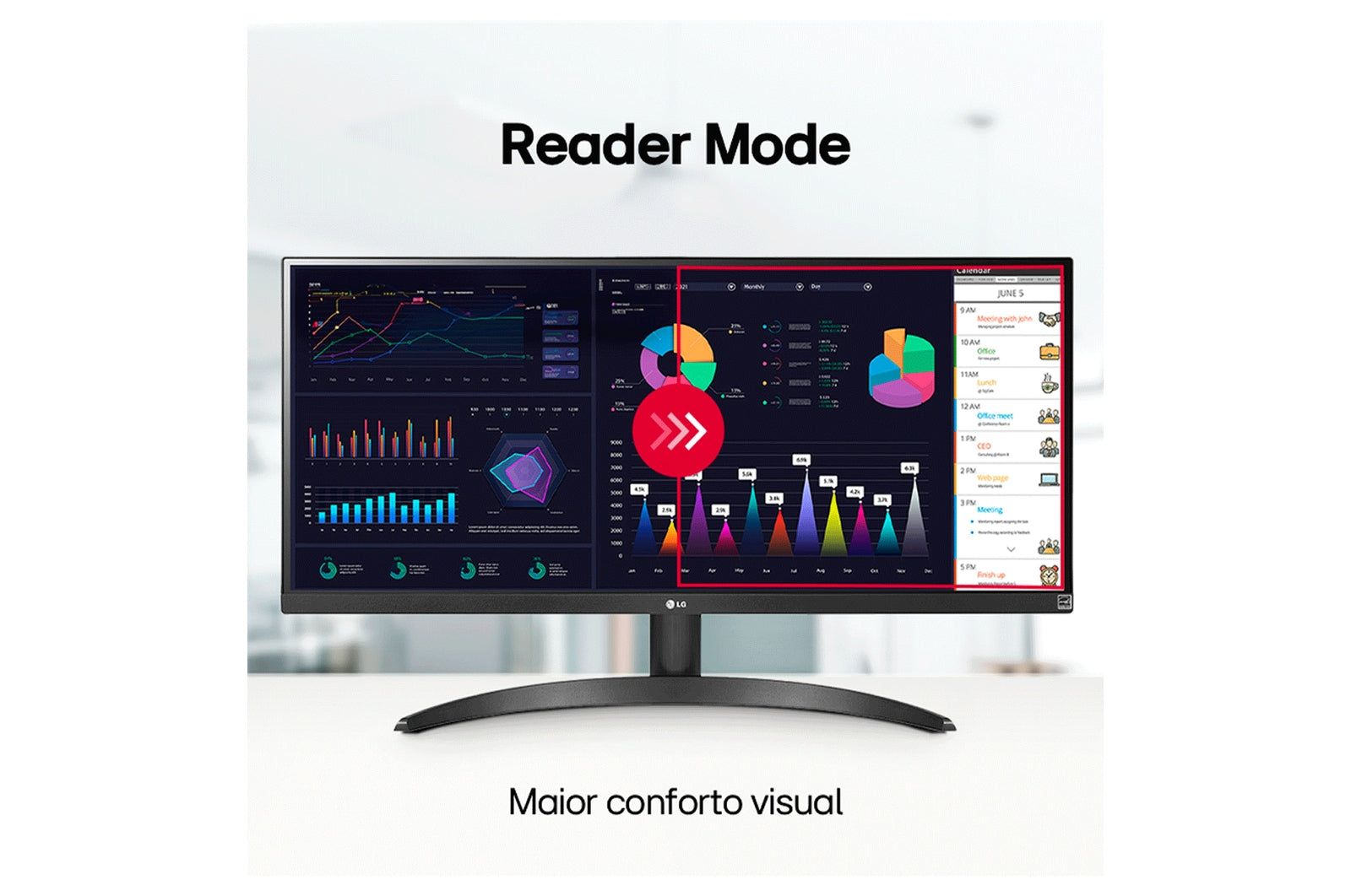 Monitor LG UltraWide Tela IPS 29'' 100Hz –29WQ500B