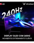 Monitor Gamer LG UltraGear OLED 27”, QHD, 240Hz, 27GS95QE-B